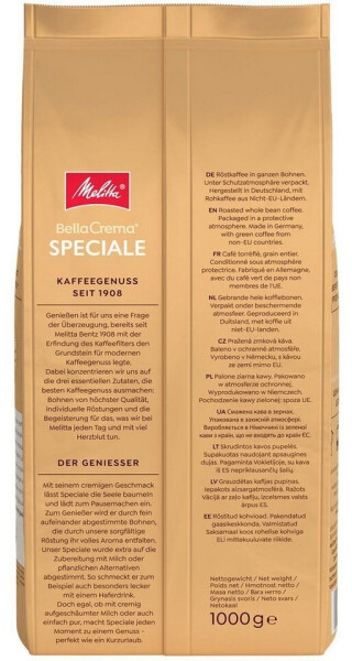 Melitta BellaCrema Cafe Speciale Bohnen (1 kg), Bild 8