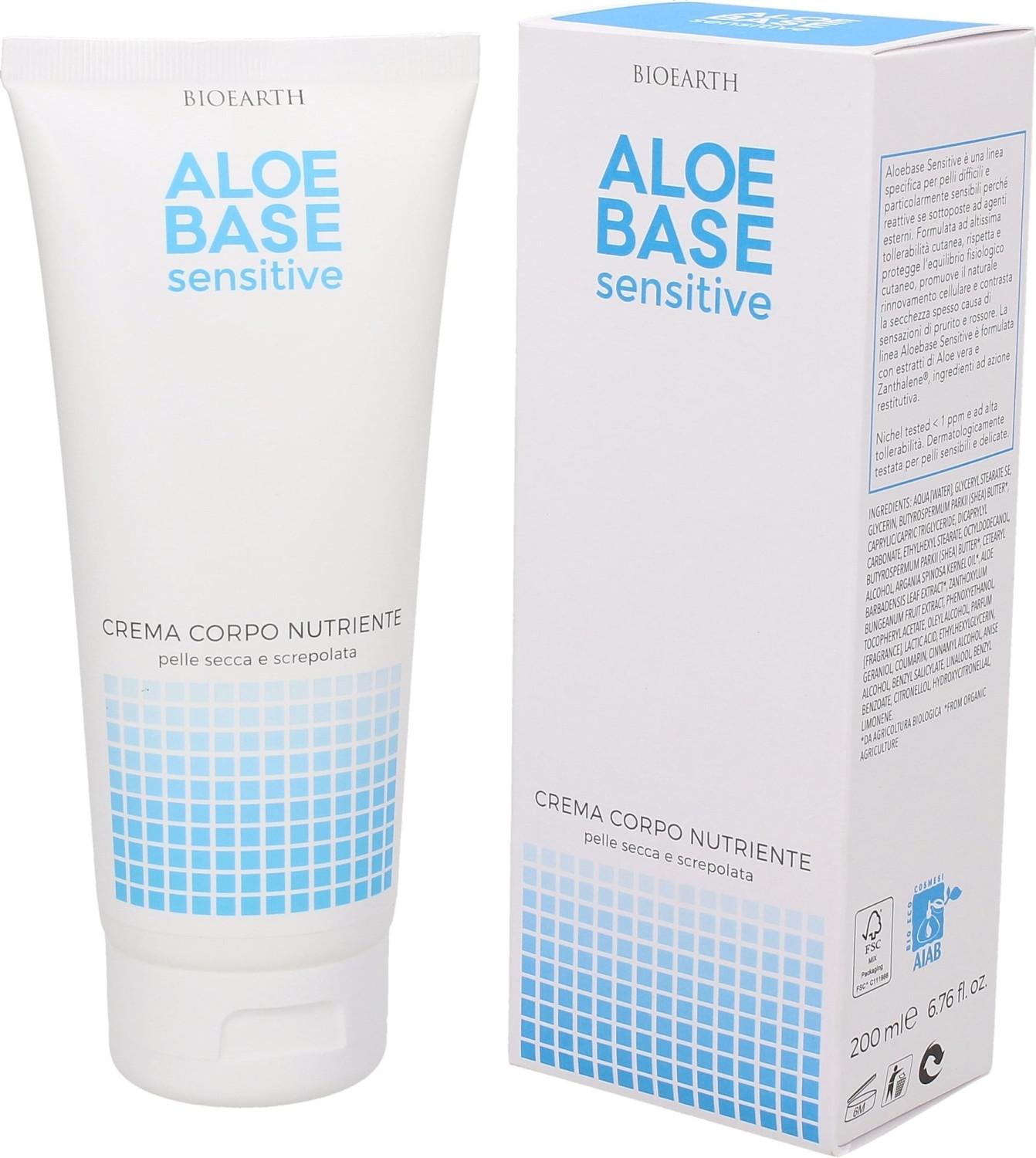 BIOEARTH Aloebase Sensitive Nourishing Body Cream (200ml)