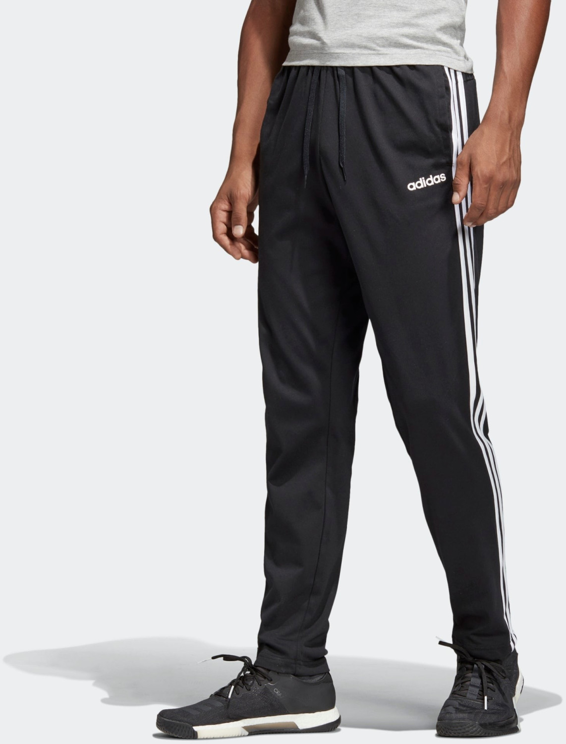 Buy Adidas Men Athletics Essentials 3-Stripes Tapered Open Hem Joggers ...