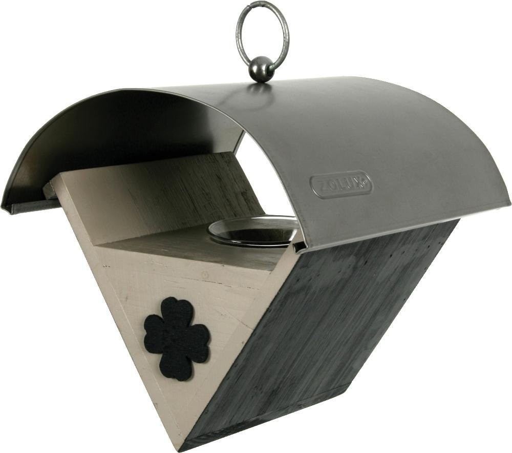 Zolux Mangeoire bois et inox Trèfle