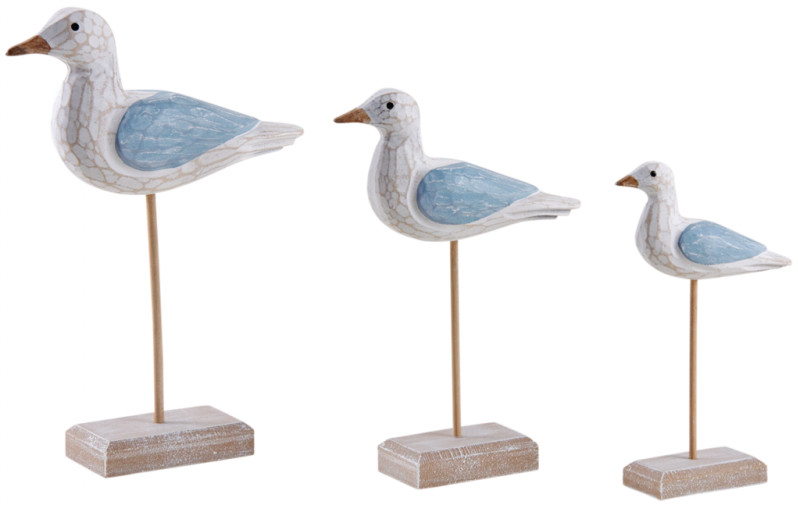 Aubry Gaspard Mouettes en bois peint