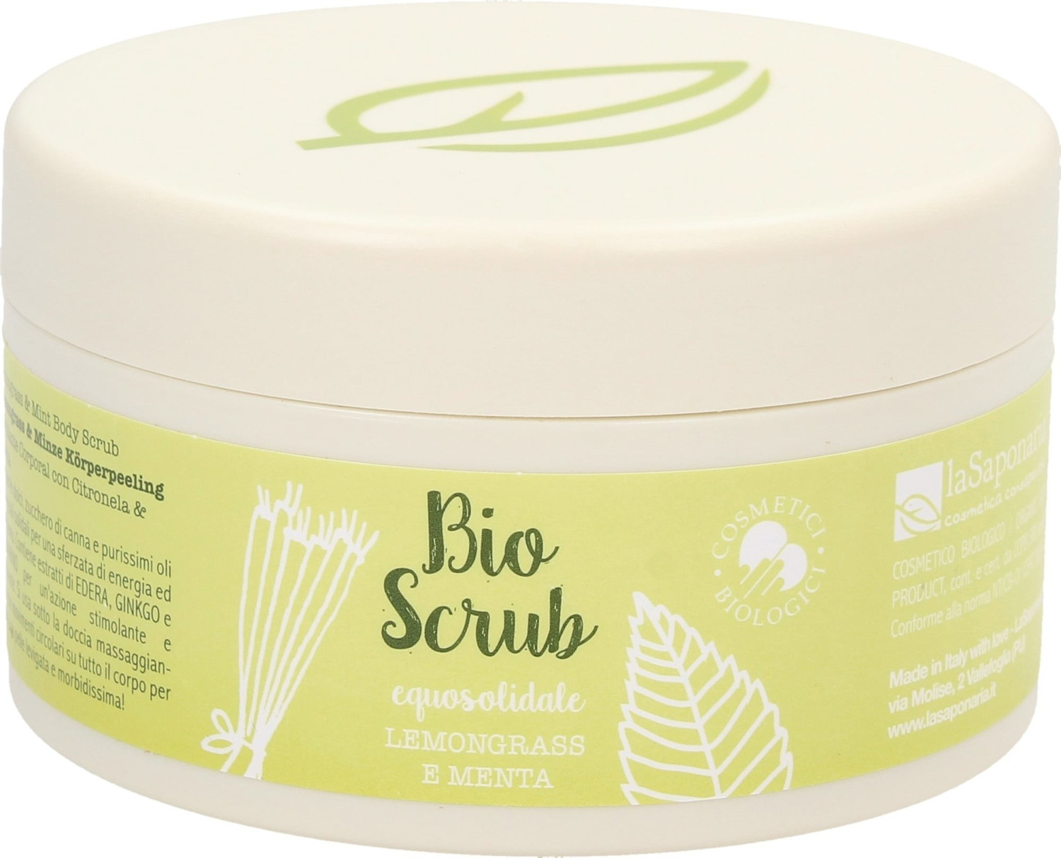LaSaponaria Lemongrass & Mint Body Scrub (250g)