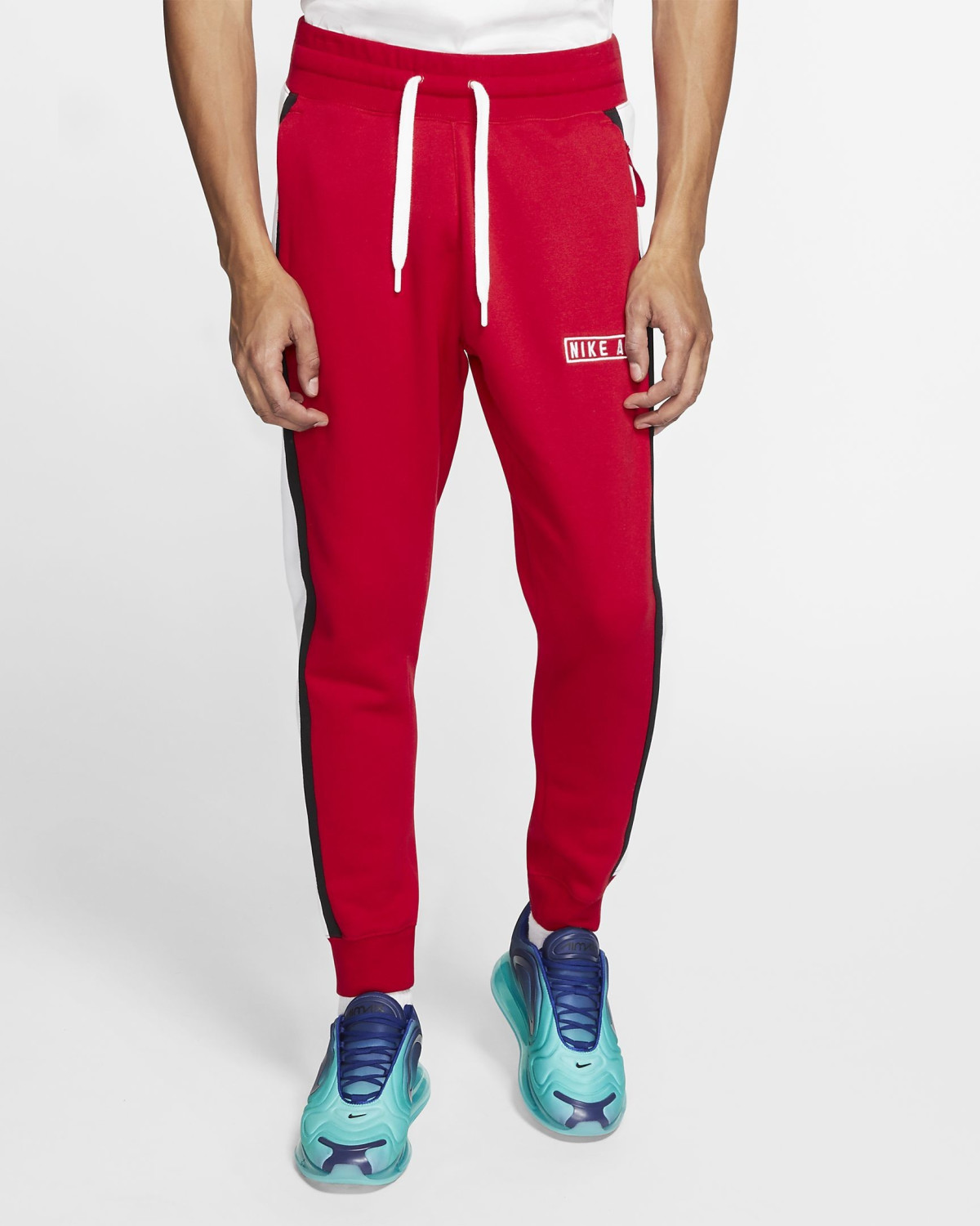 nike air fleece pants red