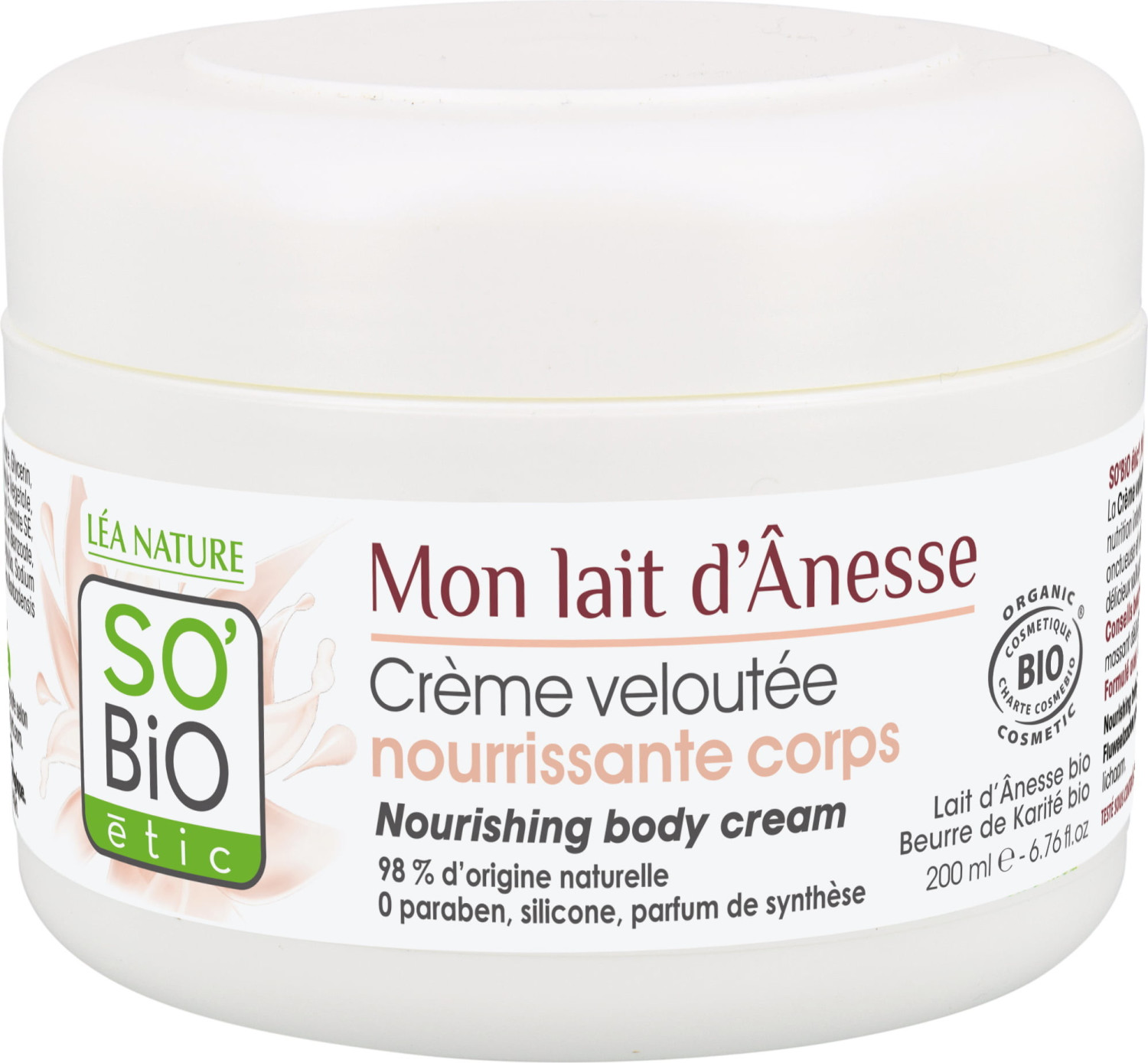 SO’Bio étic Donkey milk nourishing body cream (200ml)