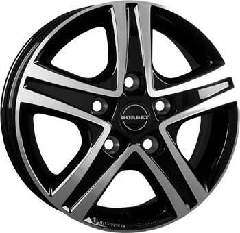 Borbet CWD (6x16) black polished glossy