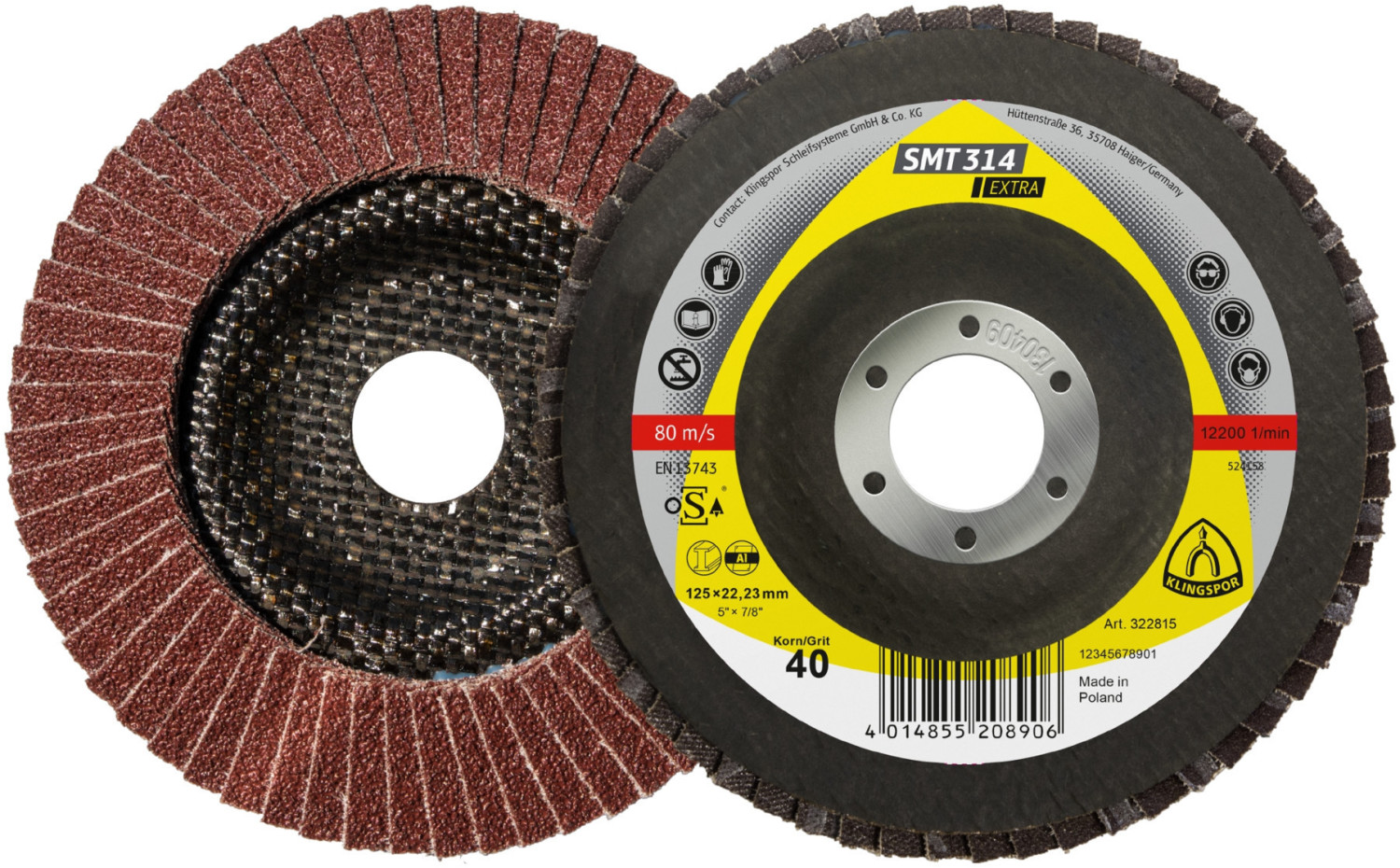 Klingspor SMT 314, 180 x 22,23 mm, K 36 (322820)