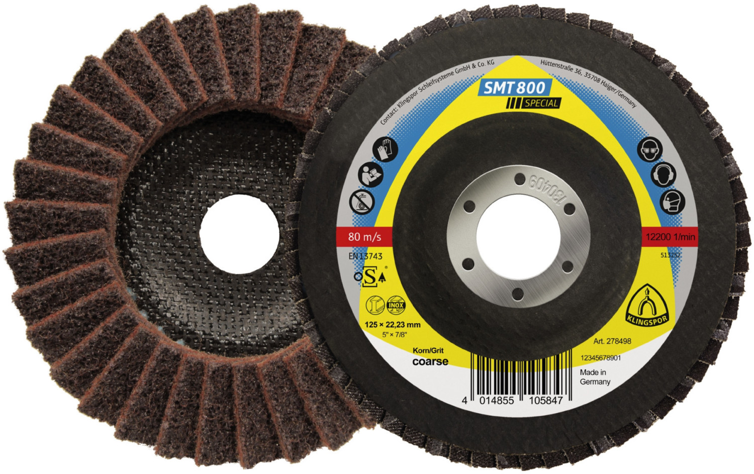 Klingspor SMT 800 Vlies, 125 x 22,23 mm, Coarse (278498)