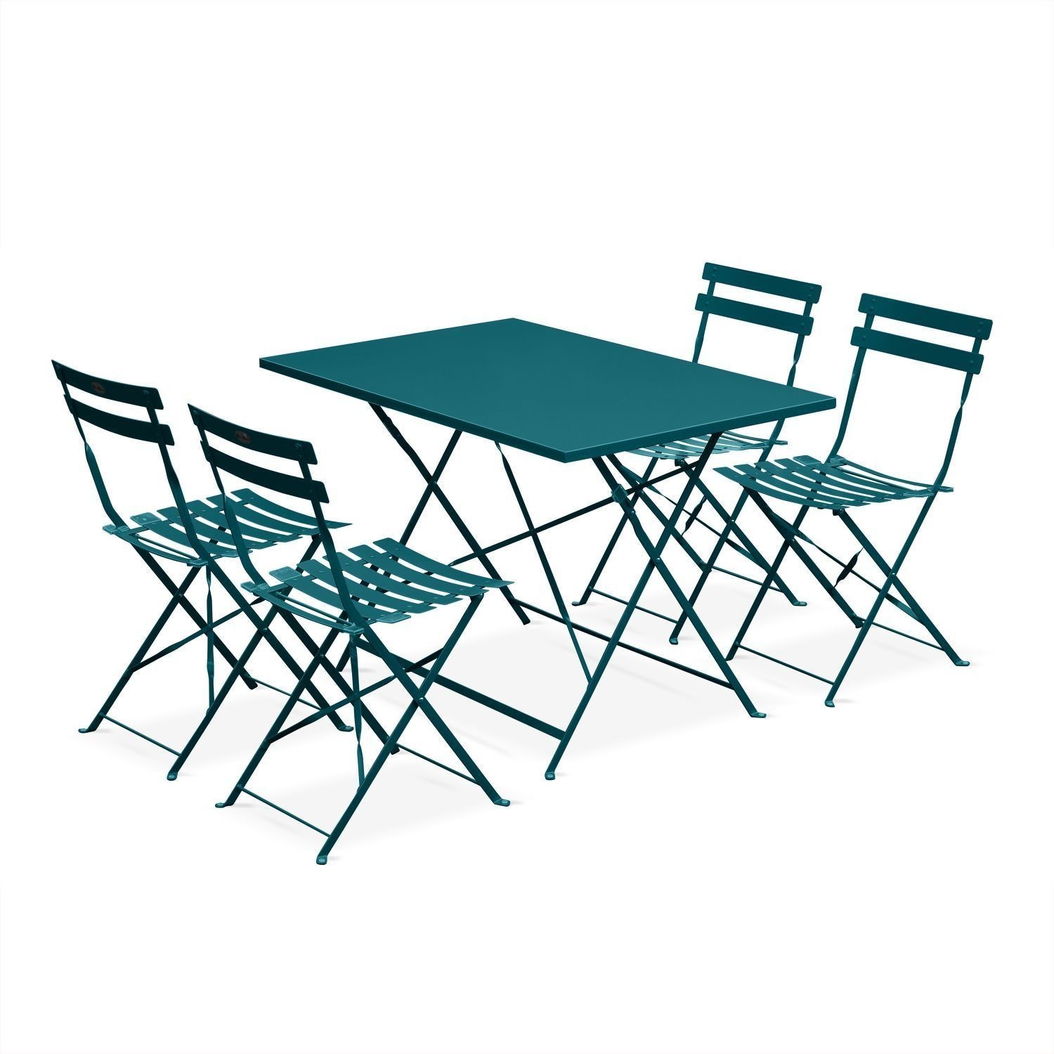 Alice's Garden Emilia Couleur Salon de jardin 110 x 70 cm bleu canard