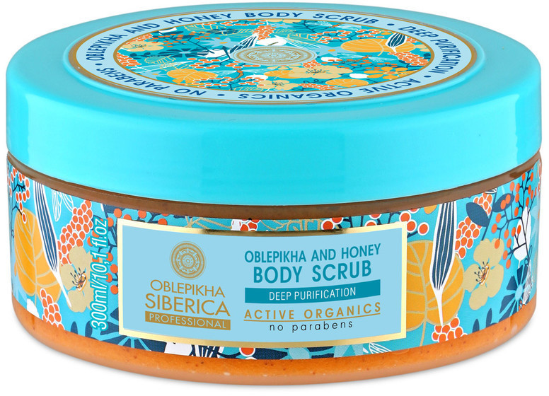Natura Siberica Sea-Bucktorn body scrub with sea buckthorn and honey (300ml)