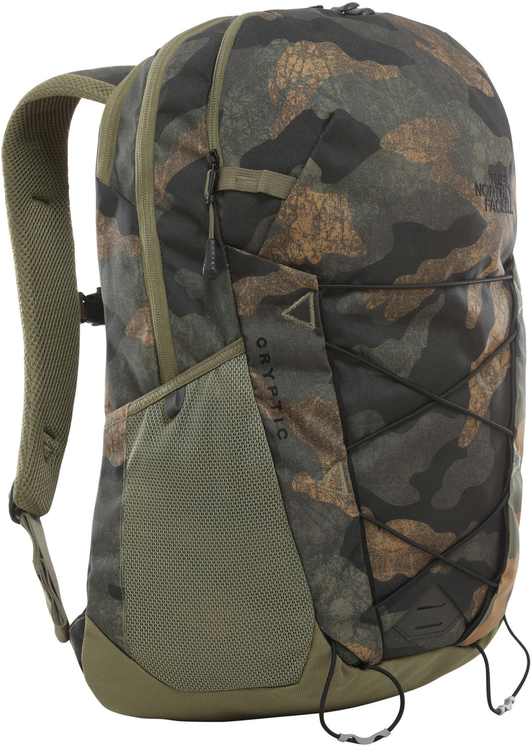 The North Face Cryptic Backpack burnt olive green woods camo print/burnt olive green
