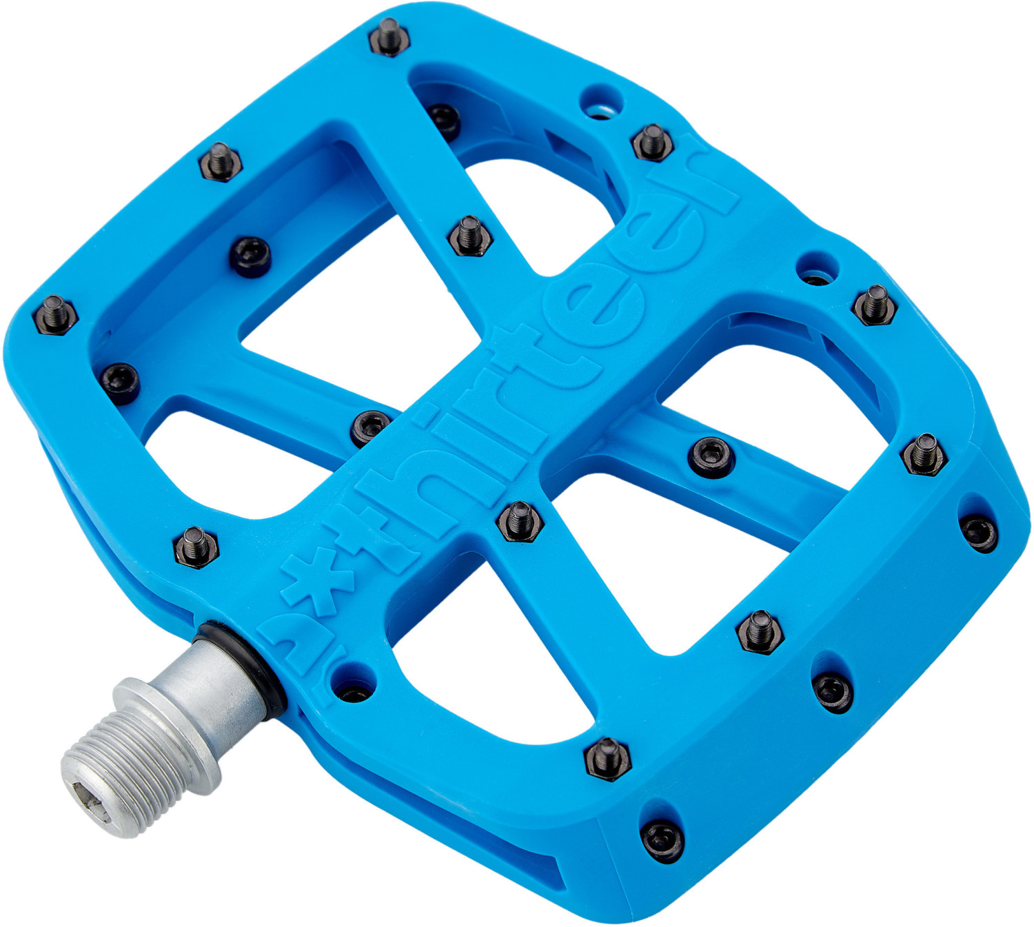 e*thirteen Base Flat Pedale 22 Pins blue