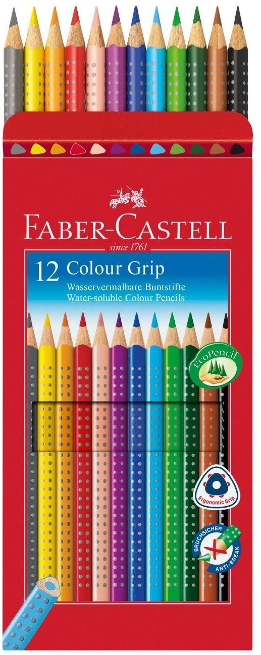 confezione 12 matite colorate Faber-Castell Colour Grip - Colorificio  Manzoni
