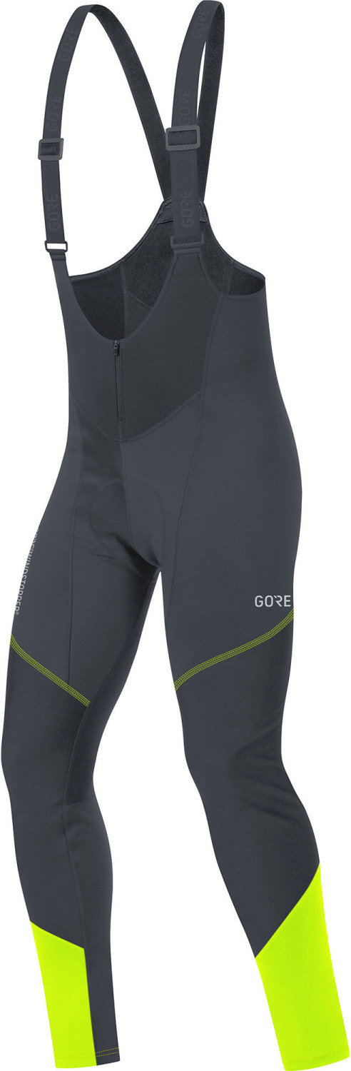Gore C3 Windstopper Thermo Bib Shorts Mens black/neon yellow