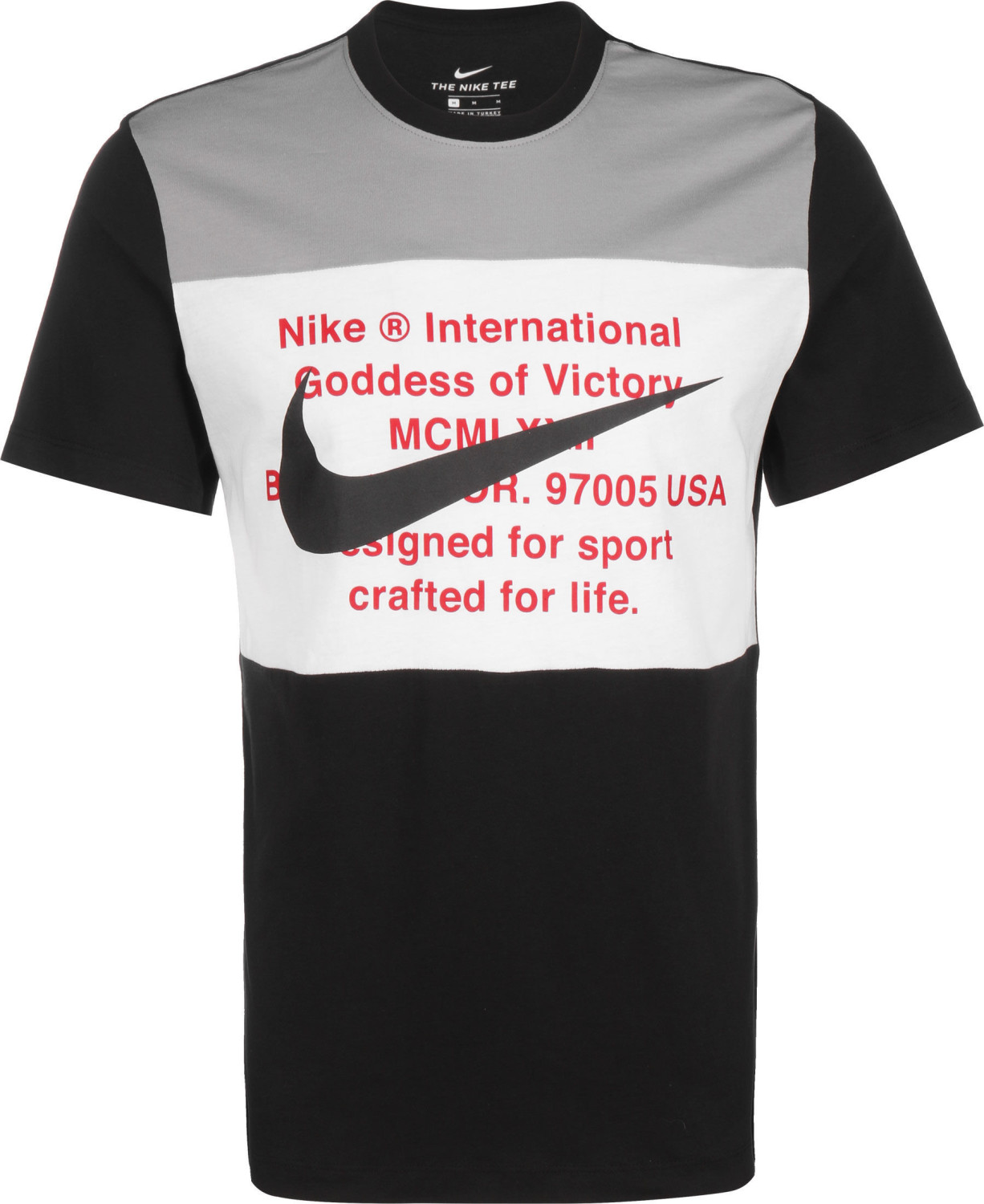 Nike Sportswear Swoosh T-Shirt Men black/particle grey/white