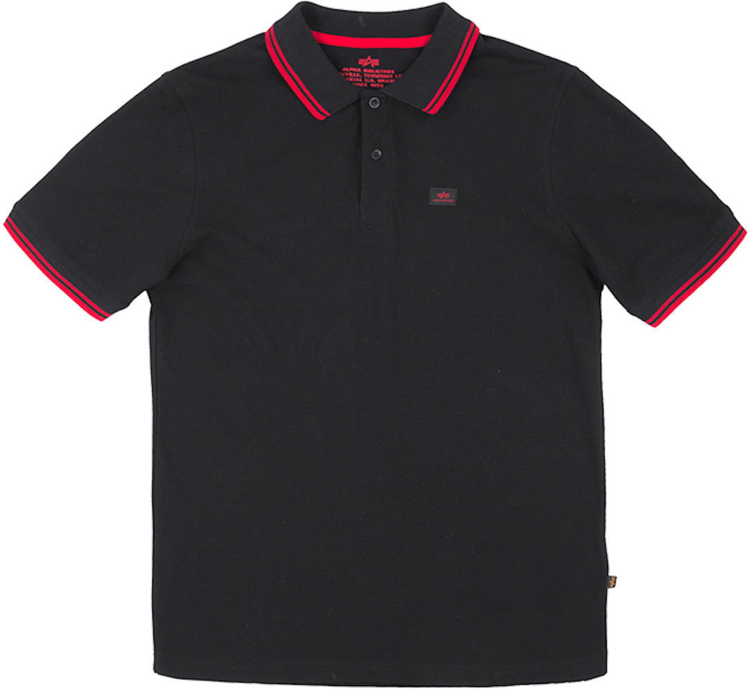 Alpha Industries Twin Stripe Polo II (166602) black/red