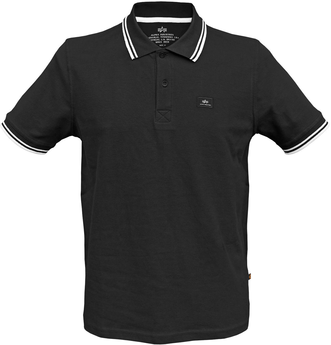 Alpha Industries Twin Stripe Polo II (166602) black/white