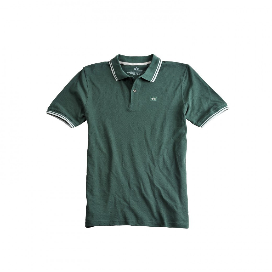 Alpha Industries Twin Stripe Polo II (166602) dark petrol