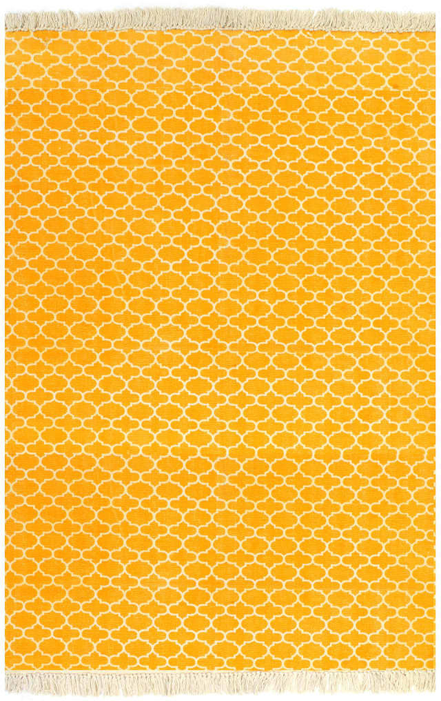 VidaXL coton Kilim 120 x 180 cm yellow