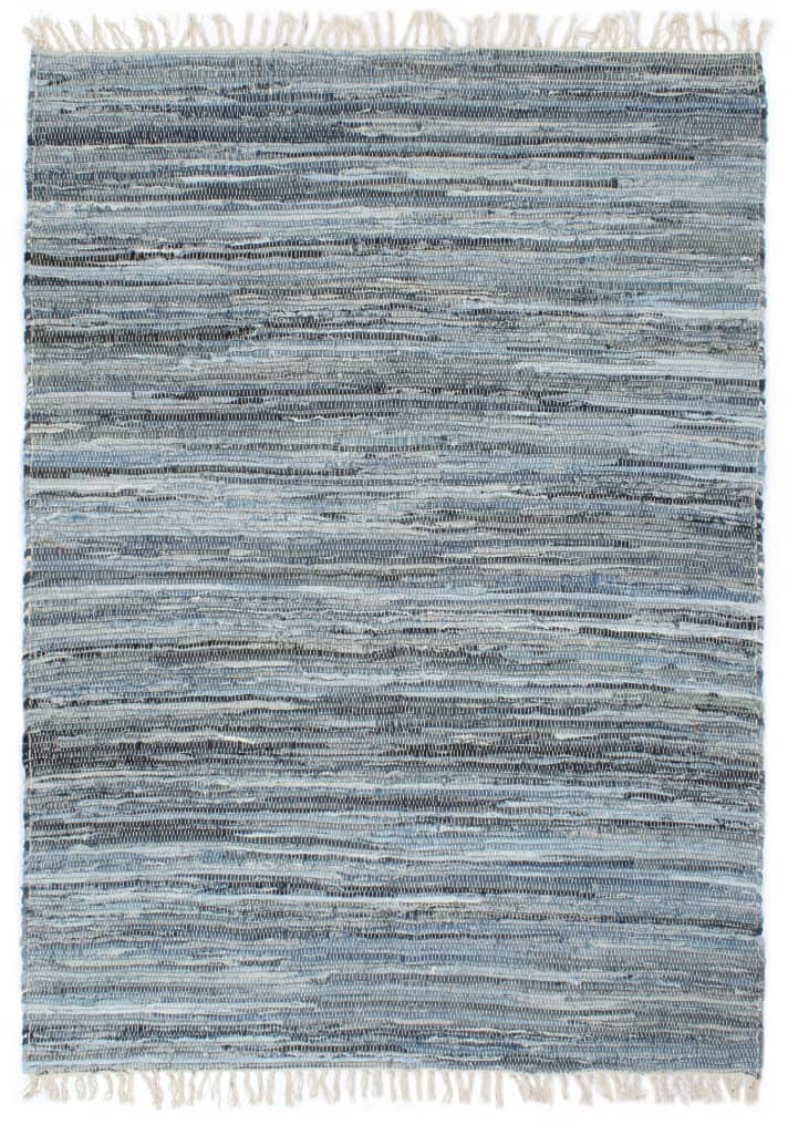 VidaXL Chindi Jeans Cotton 200 x 290 cm Blue
