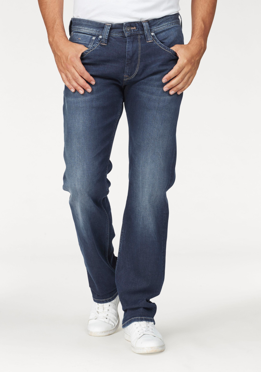 Jeans Homme Pepe Jeans London Modèle Kingston - Coupe Regular Fit, Bleu - 100% Neuf Avec Étiquettes