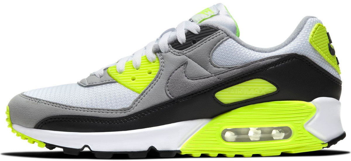 Buy Nike Air Max 90 white volt black particle grey from 159.99