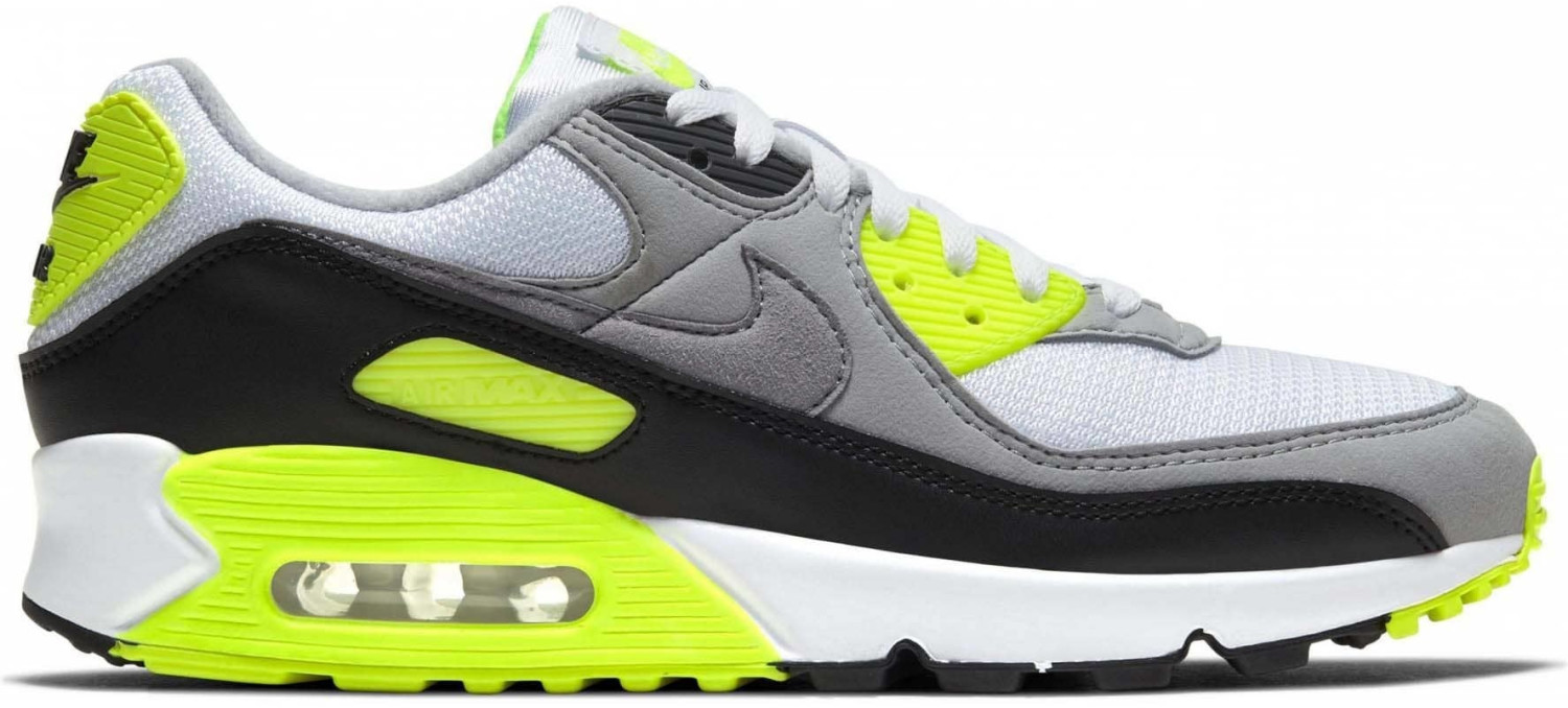 Buy Nike Air Max 90 white volt black particle grey from 159.99