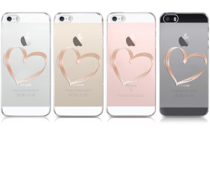 Kwmobile Apple Iphone Se 5 5s Hulle Handyhulle Fur Apple Iphone Se 5 5s Handy Case In Herz Brush Design Rosegold Transparent Ab 4 99 Preisvergleich Bei Idealo De