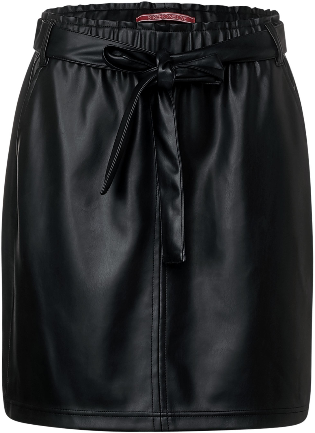Street One Paperbag Waist Skirt (A360536) black faux leather
