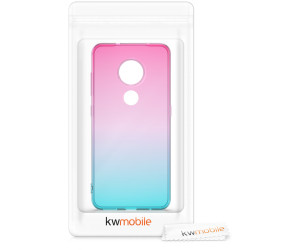 kwmobile Hülle kompatibel mit Nokia 7.2 Silikon Handyhülle mit Kette Rosa Weiß Transparent Magnolien 
