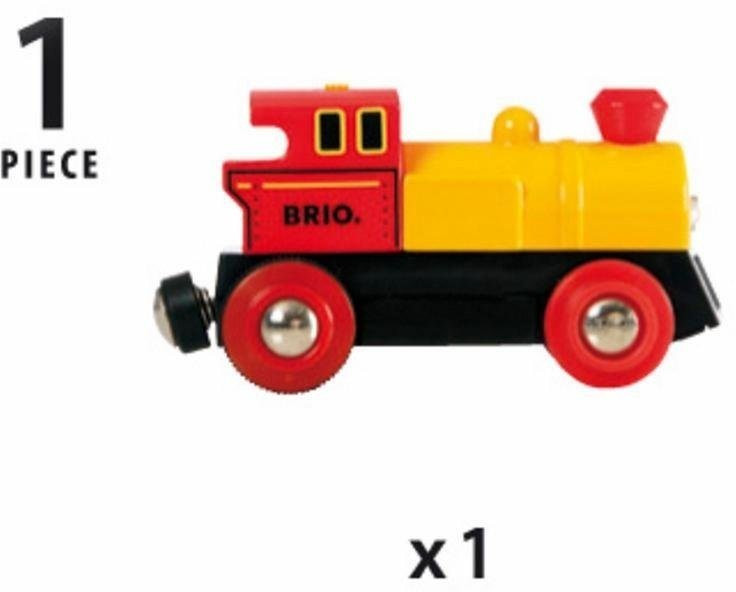 BRIO World - Locomotive à pile Bidirectionnelle Jaune - Train électrique  avec fonction lumineuse