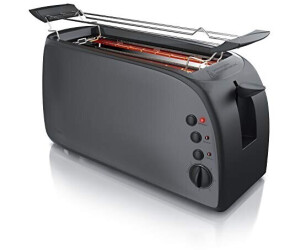 Arendo Toaster 4 Scheiben arallel Cool Grey Tostapane 4 fette Alluminio Colore: Grigio Argento 