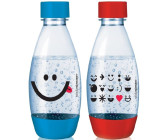 SodaStream Lot de 2 bouteilles de gazéification avec fusible - Noir - 0,5  litre : : Maison