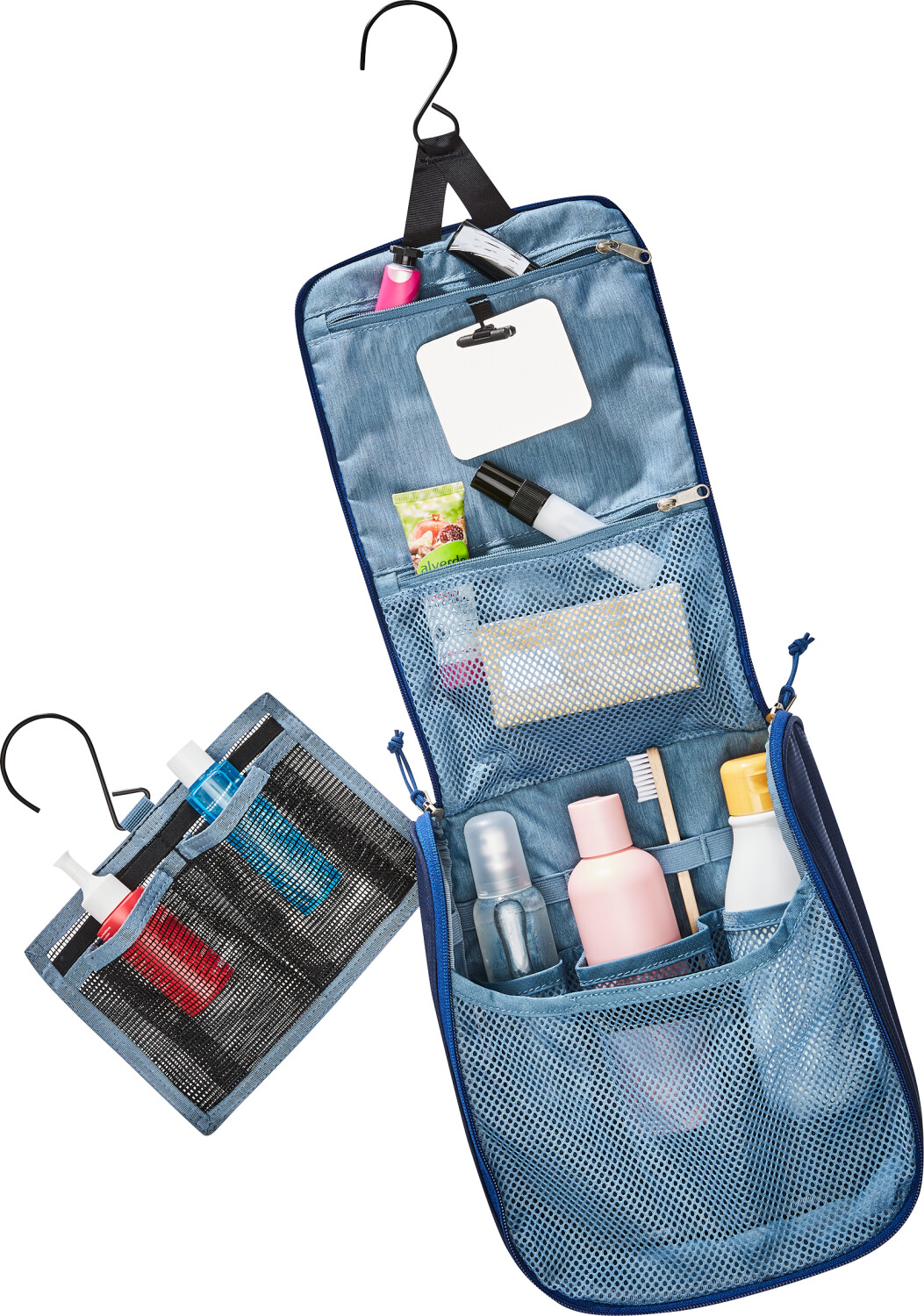 Uitneembare Nettas Trousse De Toilette Deuter Wash Center II Aubergine Fire Opvouwbare Wastas