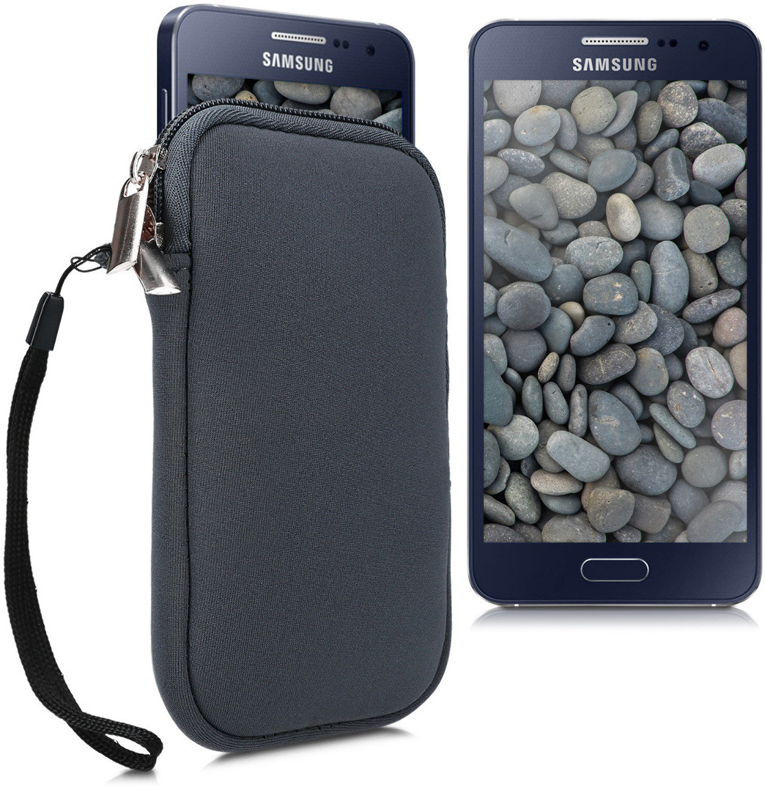 kwmobile Handytasche für Smartphones M - 5,5 - Neopren Handy Tasche Hülle  Cover Case Schutzhülle Rot - 15,2 x 8,3 cm Innenmaße ab 7,55 €