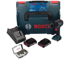 Bosch Professional 18V System GSB 18V-55 - Taladro percutor a batería  (Brushless, 55 Nm, 2 baterías x 2.0 Ah, set 35 acc. impacto, en maletín) 