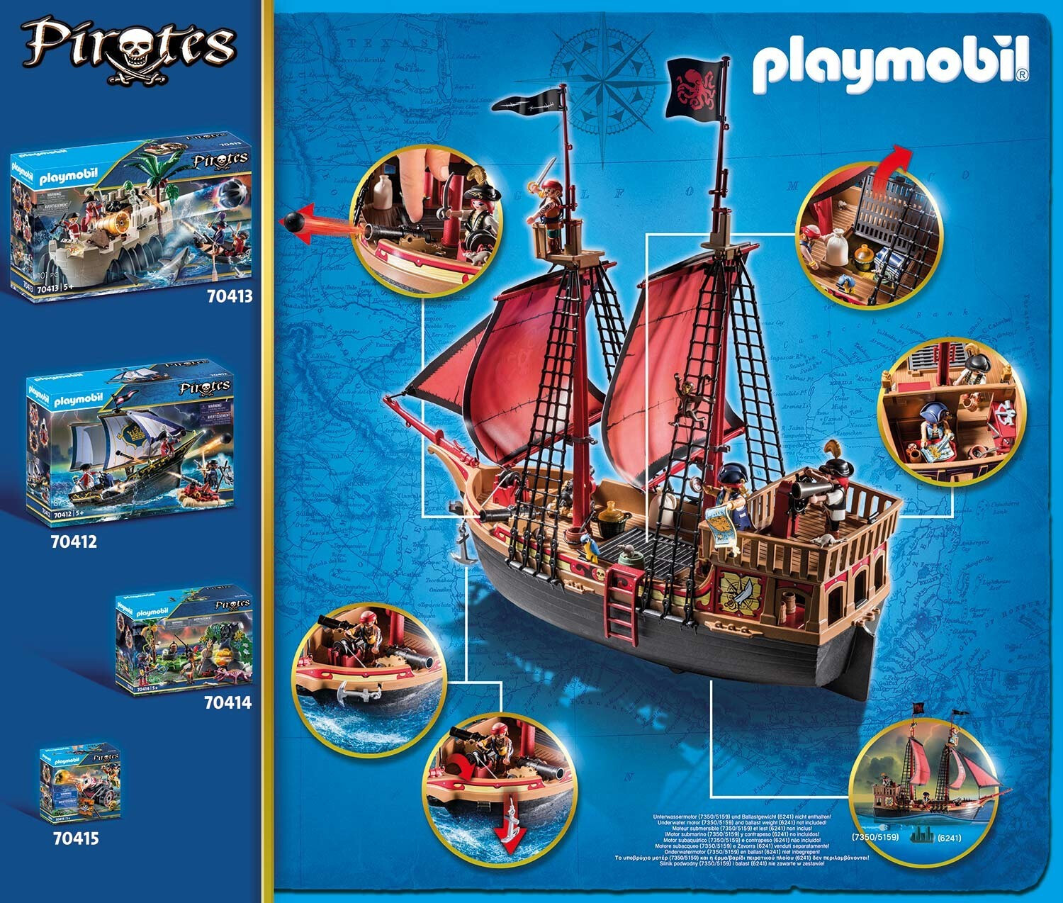 Playmobil® – XXL – Bateau – Bateau Pirate – proie Bateau – Pirates