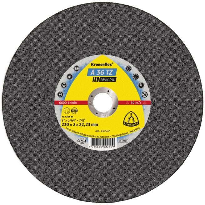 Klingspor A 36 TZ 230 x 2 x 22,23 mm (136552)