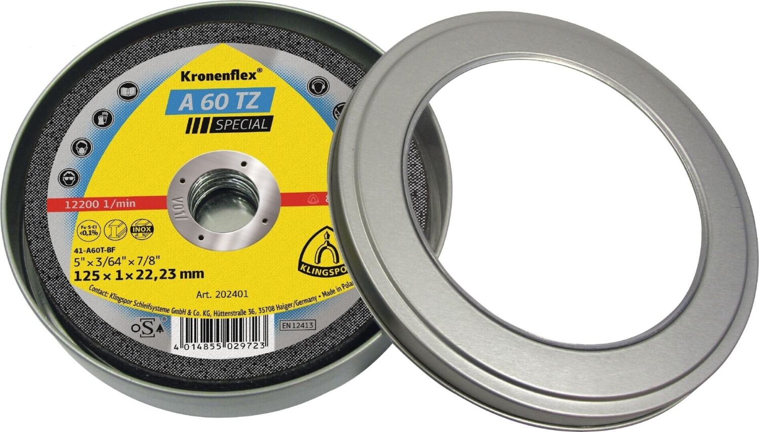 Klingspor A 60 TZ 115 x 1 x 22,23 mm (310503)