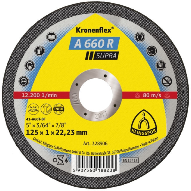 Klingspor A 660 R 115 x 1 x 22,23 mm (328905)