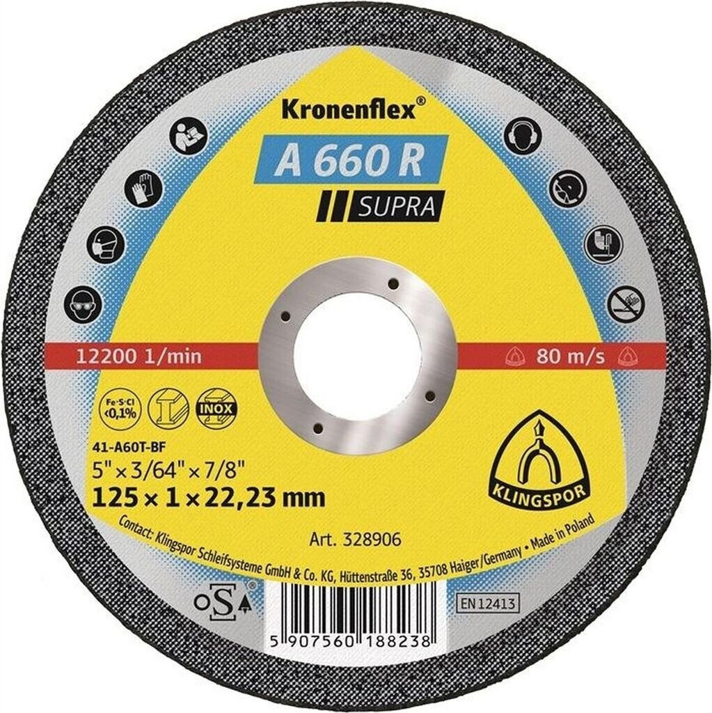 Klingspor A 660 R 125 x 1 x 22,23 mm (328906)