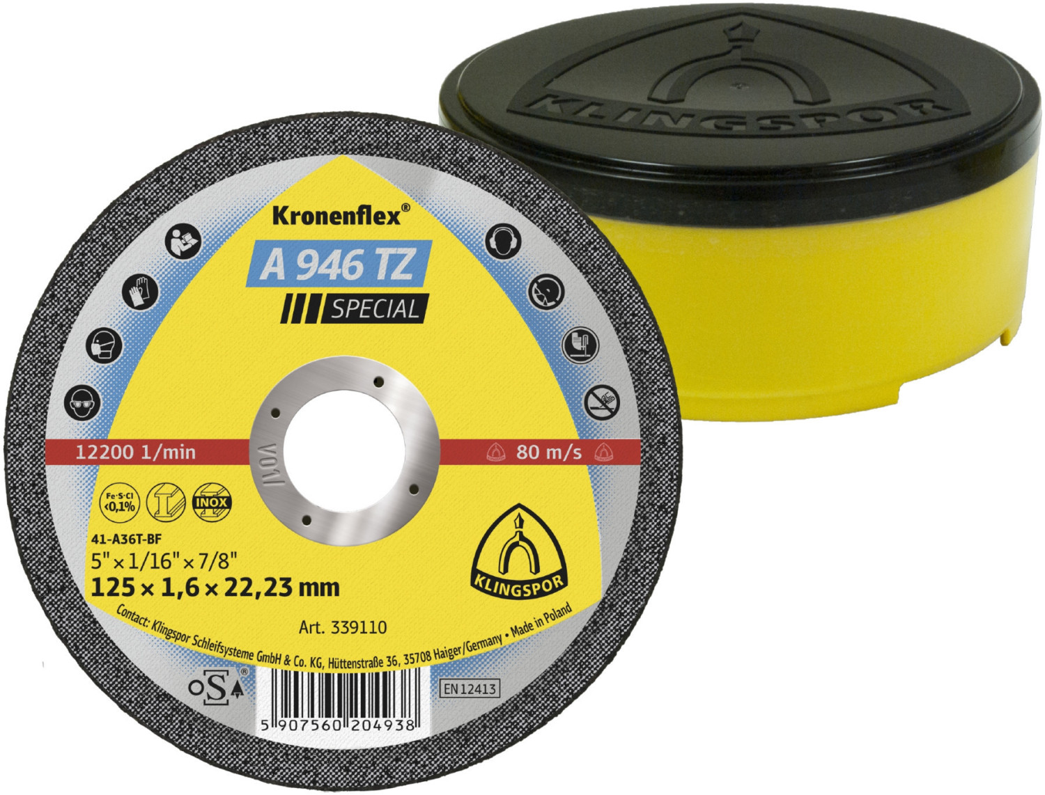 Klingspor A 946 TZ 150 x 1,6 x 22,23 mm (339111)