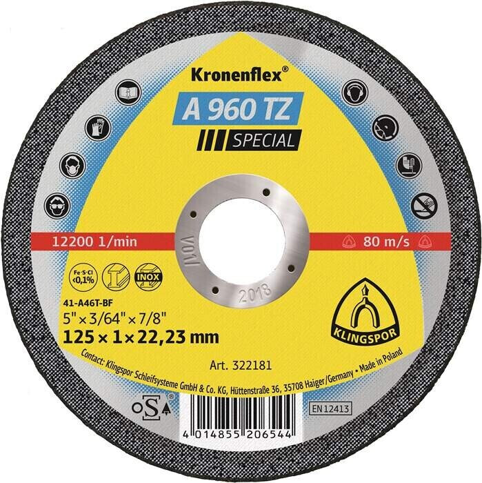 Klingspor A 960 TZ 115 x 1 x 22,23 mm (322180)