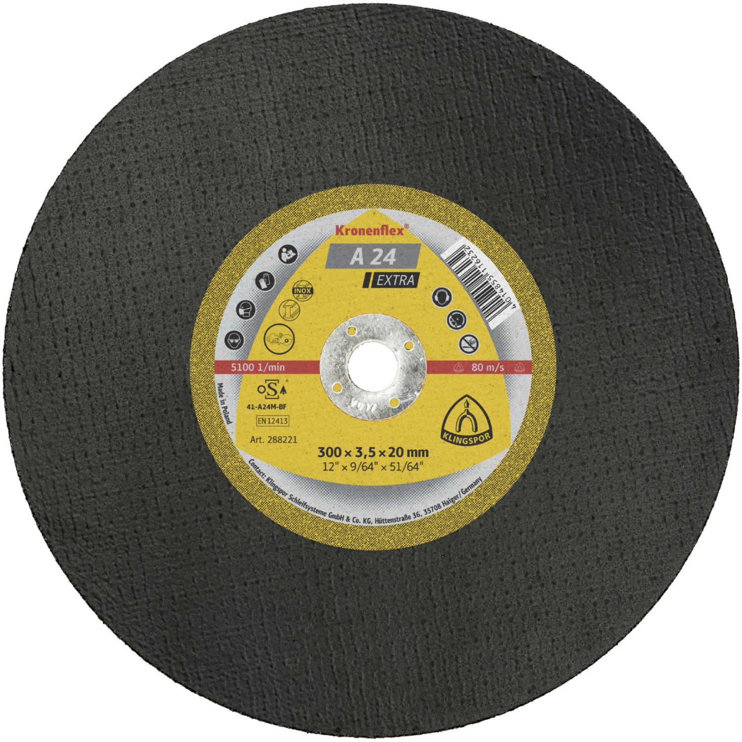 Klingspor A 24 E 300 x 3,5 x 20 mm (288221)