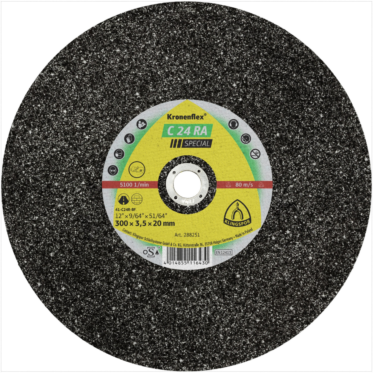 Klingspor C 24 RA 350 x 4 x 20 mm (288252)