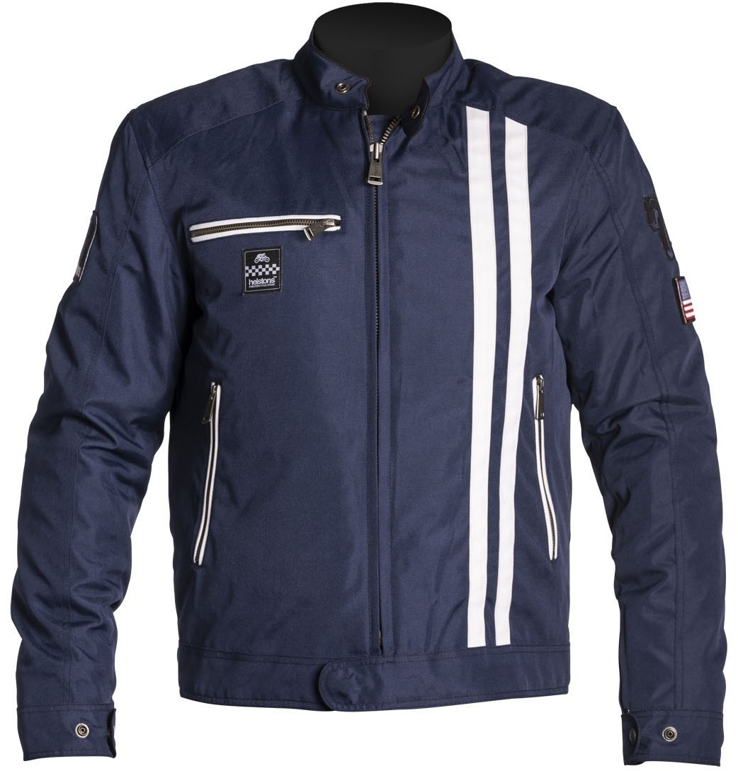 Helston's Blouson Cobra Snake bleu/blanc