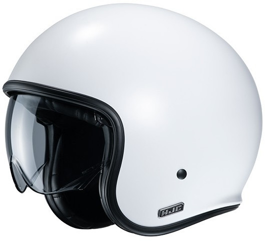 HJC V30 Semi Flat Pearl White