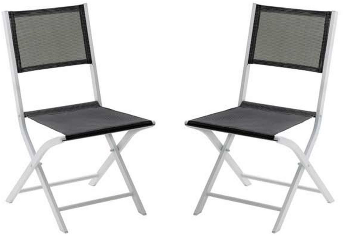 Wilsa Garden Chaise pliante Modulo blanc/gris perle
