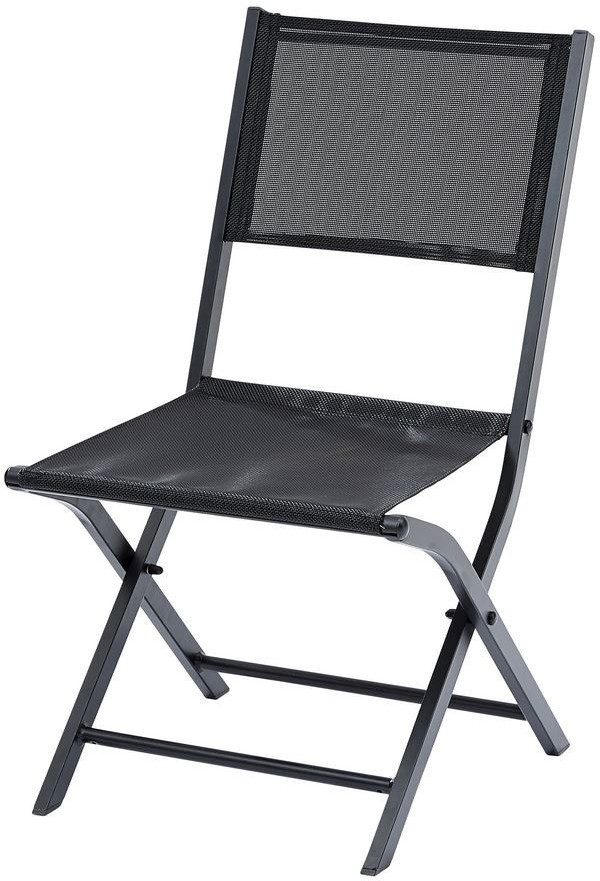 Wilsa Garden Chaise pliante Modulo noir
