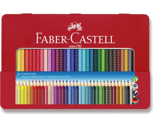 Faber-Castell Colour Grip 2001 Coloured Pencils - Tin of 36