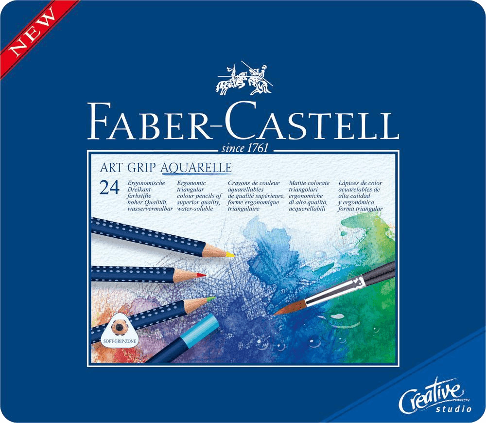 Faber-Castell Art Grip Crayons aquarellables - 24 crayons